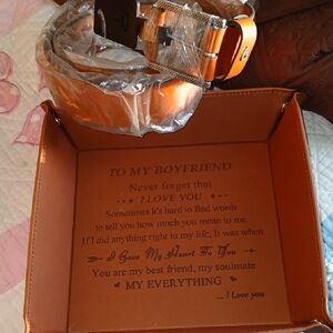 Boy Friend Brown Leather Belt with Gift Box